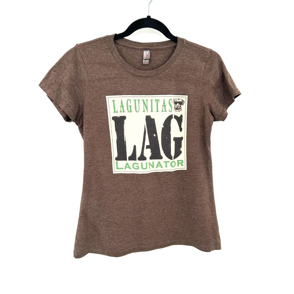 LAGUNITAS Brewing LAG Lagunator Graphic Tee Brown Heather Beer Shirt Medium